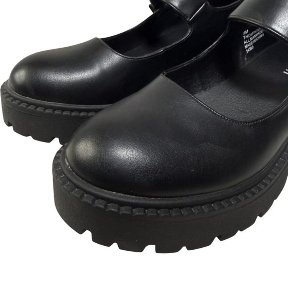Madden Girl Tompkins Black Lug Sole Mary Janes Chunky Platform Goth Coquette 9 - Picture 4 of 11